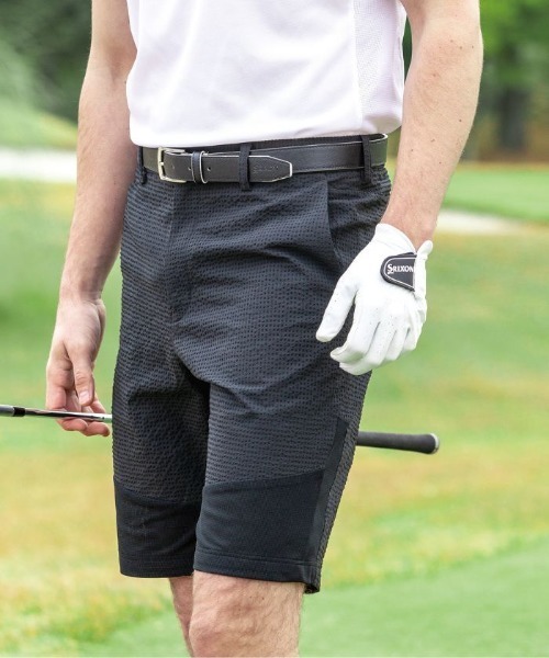 Srixon - スリクソン【エアスルー】９分丈サイドメッシュ　ギンガムチェック柄サッカーパンツ Srixon - スリクソン【エアスルー】9分丈サイドメッシュ