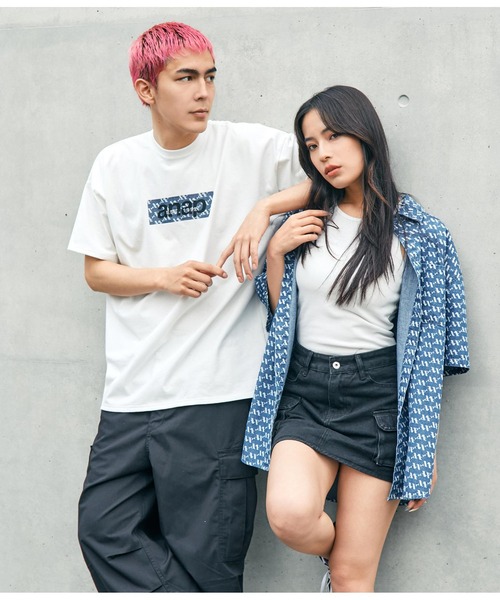 ANAP(アナップ)の「UNISEX対応 モノグラムボックスロゴプリントTシャツ【親子・ジュニアお揃い】(Tシャツ/カットソー・レディース・ブラック/ホワイト・M/L)」の14枚目の写真