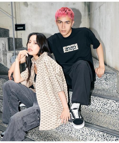 ANAP(アナップ)の「UNISEX対応 モノグラムボックスロゴプリントTシャツ【親子・ジュニアお揃い】(Tシャツ/カットソー・レディース・ブラック/ホワイト・M/L)」の18枚目の写真