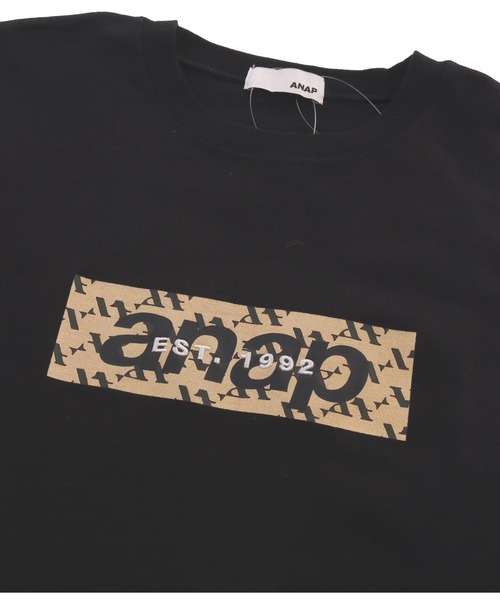 ANAP(アナップ)の「UNISEX対応 モノグラムボックスロゴプリントTシャツ【親子・ジュニアお揃い】(Tシャツ/カットソー・レディース・ブラック/ホワイト・M/L)」の11枚目の写真