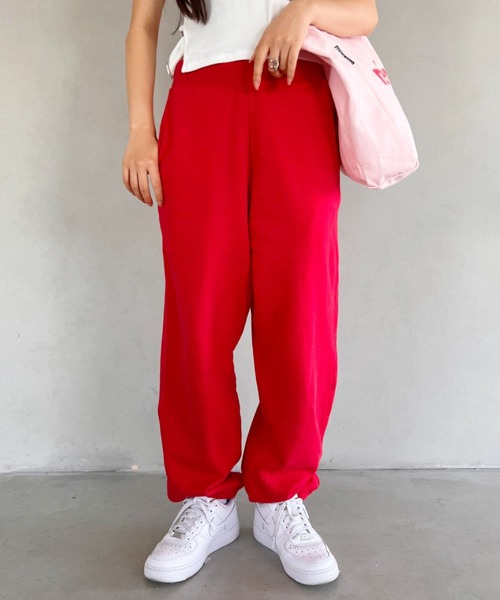 Niell(ニール)の「【S ~XXLサイズ対応】カラー ワイド ルーズ ビッグ オーバーサイズ スウェットパンツ(スウェットパンツ・レディース・パープル/イエロー/オートミール/ホワイト/レッド/ピンク/グリーン/グレー/ターコイズブルー/ブラック/アイボリー/ブルー/ダークグリーン/ネイビー/バーガンディー・S/M/L/XL/XXL)」の21枚目の写真