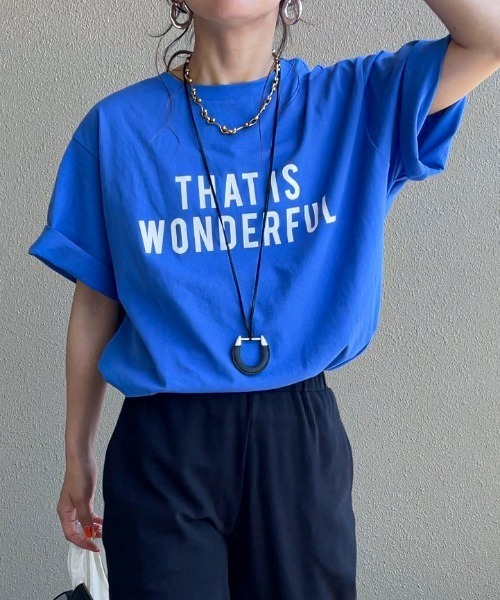 feepur by saya（フェピュールバイサヤ）の「アソートロゴTee（Tシャツ/カットソー・レディース・ブルー/オフホワイト/ブラック/ピンク・MEDIUM）」の4枚目の写真