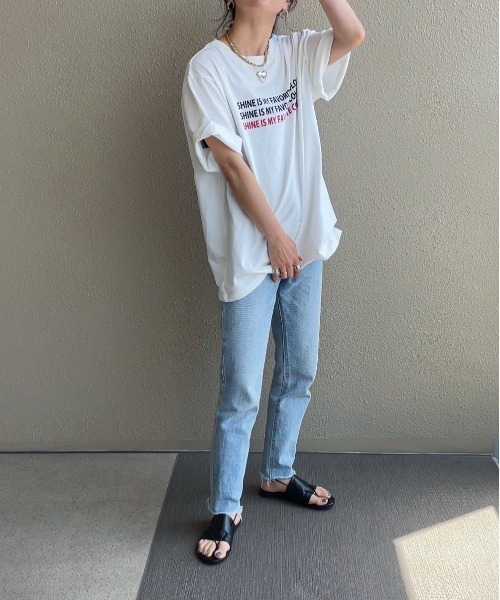 feepur by saya（フェピュールバイサヤ）の「アソートロゴTee（Tシャツ/カットソー・レディース・ブルー/オフホワイト/ブラック/ピンク・MEDIUM）」の16枚目の写真