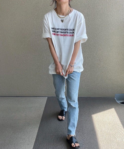 feepur by saya（フェピュールバイサヤ）の「アソートロゴTee（Tシャツ/カットソー・レディース・ブルー/オフホワイト/ブラック/ピンク・MEDIUM）」の17枚目の写真