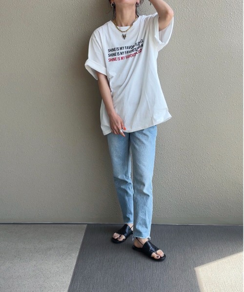 feepur by saya（フェピュールバイサヤ）の「アソートロゴTee（Tシャツ/カットソー・レディース・ブルー/オフホワイト/ブラック/ピンク・MEDIUM）」の18枚目の写真