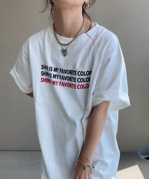 feepur by saya（フェピュールバイサヤ）の「アソートロゴTee（Tシャツ/カットソー・レディース・ブルー/オフホワイト/ブラック/ピンク・MEDIUM）」の20枚目の写真