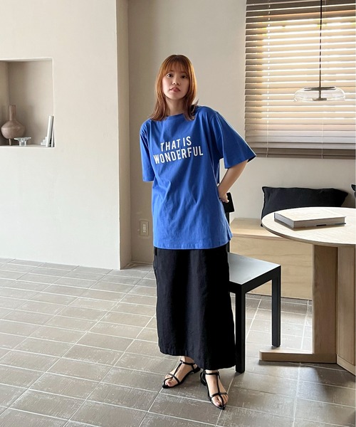 feepur by saya（フェピュールバイサヤ）の「アソートロゴTee（Tシャツ/カットソー・レディース・ブルー/オフホワイト/ブラック/ピンク・MEDIUM）」の6枚目の写真