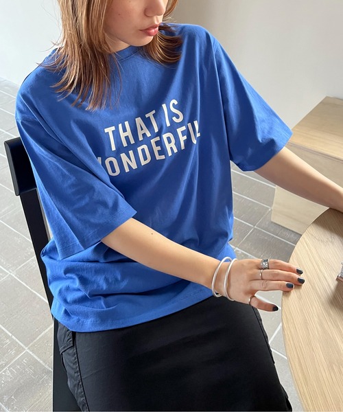 feepur by saya（フェピュールバイサヤ）の「アソートロゴTee（Tシャツ/カットソー・レディース・ブルー/オフホワイト/ブラック/ピンク・MEDIUM）」の7枚目の写真