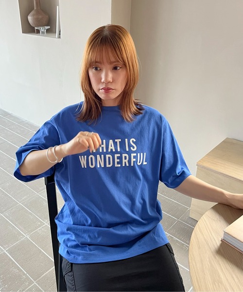 feepur by saya（フェピュールバイサヤ）の「アソートロゴTee（Tシャツ/カットソー・レディース・ブルー/オフホワイト/ブラック/ピンク・MEDIUM）」の8枚目の写真