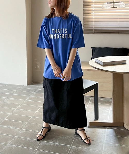 feepur by saya（フェピュールバイサヤ）の「アソートロゴTee（Tシャツ/カットソー・レディース・ブルー/オフホワイト/ブラック/ピンク・MEDIUM）」の9枚目の写真