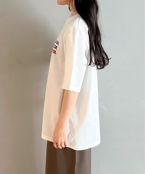 feepur by saya（フェピュールバイサヤ）の「アソートロゴTee（Tシャツ/カットソー・レディース・ブルー/オフホワイト/ブラック/ピンク・MEDIUM）」の12枚目の写真