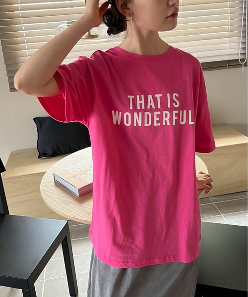 feepur by saya（フェピュールバイサヤ）の「アソートロゴTee（Tシャツ/カットソー・レディース・ブルー/オフホワイト/ブラック/ピンク・MEDIUM）」の5枚目の写真