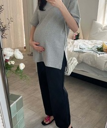 マタニティ産前産後シームレスワイドパンツ