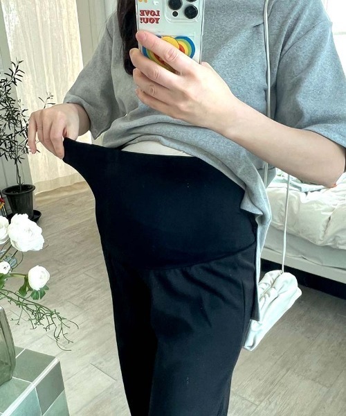 CHOCOA(チョコア)の「マタニティ産前産後シームレスワイドパンツ(その他パンツ・レディース・グレー・FREE)」の7枚目の写真