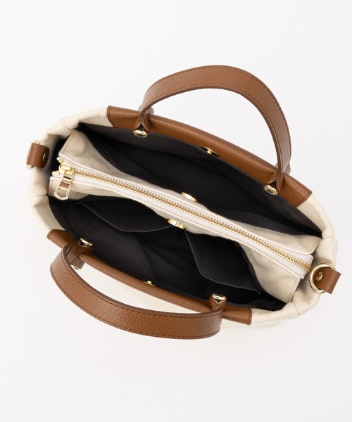 russet（ラシット）の「メタルロゴスクエアトートバッグ S(CE-1118)（トートバッグ・レディース・キナリ/グレー・FREE）」の12枚目の写真