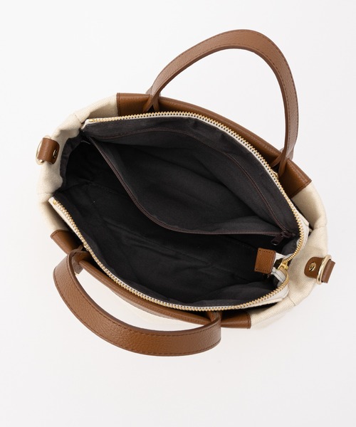 russet（ラシット）の「メタルロゴスクエアトートバッグ S(CE-1118)（トートバッグ・レディース・キナリ/グレー・FREE）」の13枚目の写真