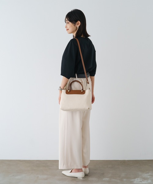 russet（ラシット）の「メタルロゴスクエアトートバッグ S(CE-1118)（トートバッグ・レディース・キナリ/グレー・FREE）」の16枚目の写真