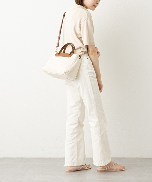 russet（ラシット）の「メタルロゴスクエアトートバッグ S(CE-1118)（トートバッグ・レディース・キナリ/グレー・FREE）」の21枚目の写真