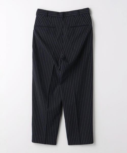 green label relaxing(グリーンレーベルリラクシング)の「麻/ポリエステル/レーヨン/ポリウレタン ストライプ ワイド テーパード パンツ(その他パンツ・メンズ・ネイビー/ベージュ・M/S/L/XL)」の10枚目の写真