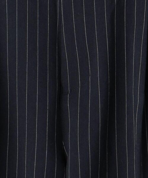 green label relaxing(グリーンレーベルリラクシング)の「麻/ポリエステル/レーヨン/ポリウレタン ストライプ ワイド テーパード パンツ(その他パンツ・メンズ・ネイビー/ベージュ・M/S/L/XL)」の15枚目の写真