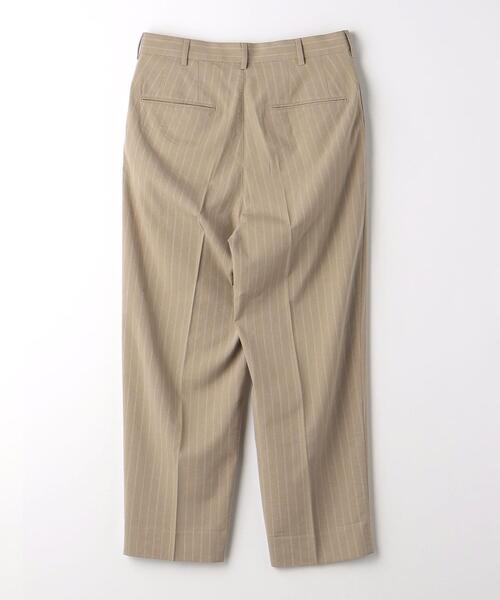 green label relaxing(グリーンレーベルリラクシング)の「麻/ポリエステル/レーヨン/ポリウレタン ストライプ ワイド テーパード パンツ(その他パンツ・メンズ・ネイビー/ベージュ・M/S/L/XL)」の17枚目の写真