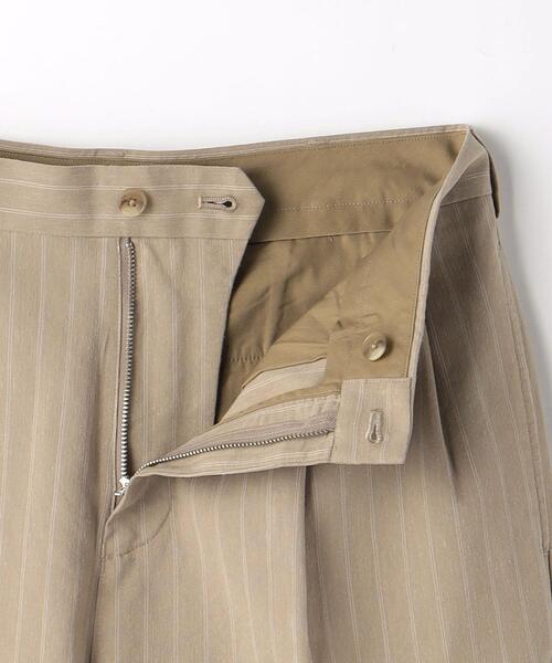 green label relaxing(グリーンレーベルリラクシング)の「麻/ポリエステル/レーヨン/ポリウレタン ストライプ ワイド テーパード パンツ(その他パンツ・メンズ・ネイビー/ベージュ・M/S/L/XL)」の19枚目の写真