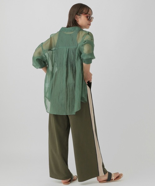 saloon(サルーン)の「SALOON(サルーン)/サイドライン裏毛パンツ(スウェットパンツ・レディース・ブラック/オフホワイト/カーキ・FREE)」の14枚目の写真