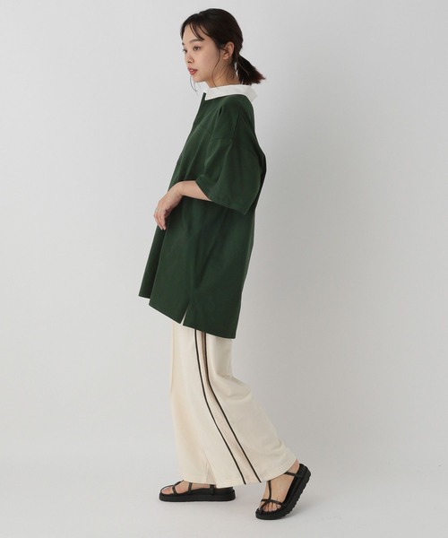 saloon(サルーン)の「SALOON(サルーン)/サイドライン裏毛パンツ(スウェットパンツ・レディース・ブラック/オフホワイト/カーキ・FREE)」の17枚目の写真