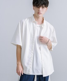Rocky Monroe（ロッキーモンロー）の「オーバーサイズ 日本製 ポリエステルトロ ドローストラップデザイン 半袖シャツ（シャツ/ブラウス）」