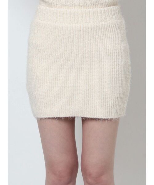 GYDA（ジェイダ）の「【SET着用可】シャギーニットタイトミニスカートライクショートパンツ（スカート・レディース・チャコールグレー/ブラウン/アイボリー・FREE）」の5枚目の写真