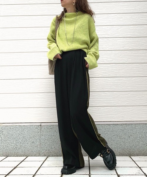 バイカラーワイドパンツスーツ バイカラーワイドパンツスーツ