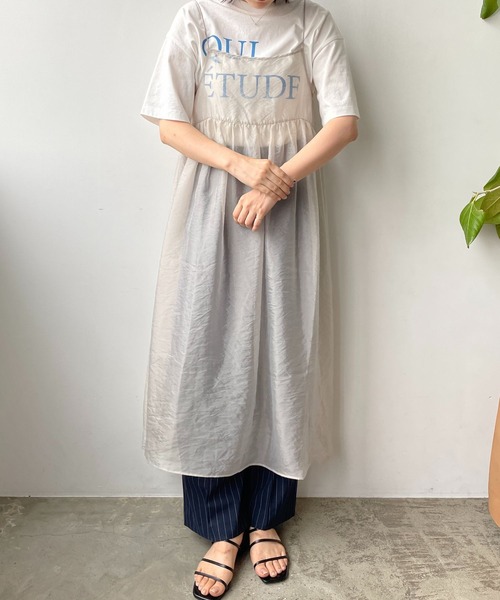 LOWRYS FARM(ローリーズファーム)の「オーガンジーキャミワンピース 966933(ワンピース・レディース・ブラック/グレー/アイボリー/その他19・FREE)」の12枚目の写真