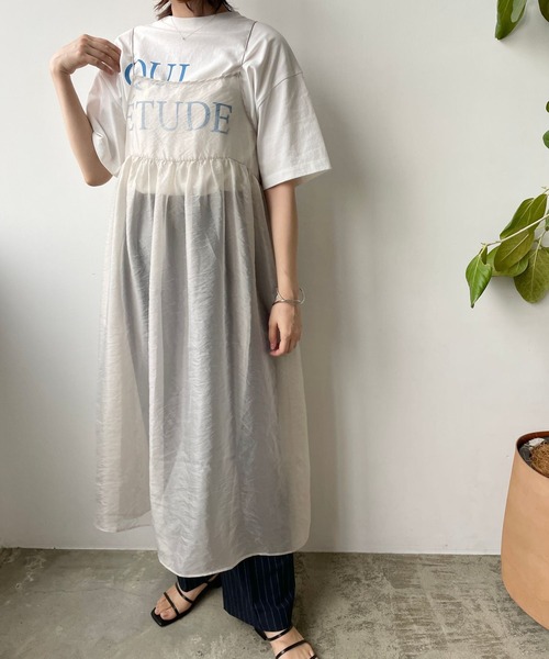 LOWRYS FARM(ローリーズファーム)の「オーガンジーキャミワンピース 966933(ワンピース・レディース・ブラック/グレー/アイボリー/その他19・FREE)」の13枚目の写真