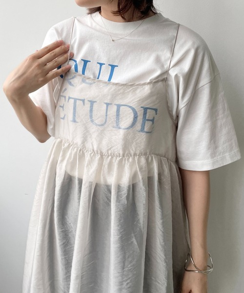 LOWRYS FARM(ローリーズファーム)の「オーガンジーキャミワンピース 966933(ワンピース・レディース・ブラック/グレー/アイボリー/その他19・FREE)」の14枚目の写真