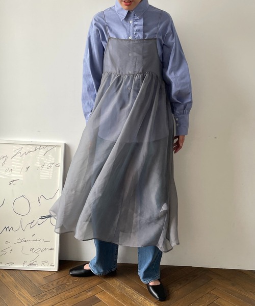 LOWRYS FARM(ローリーズファーム)の「オーガンジーキャミワンピース 966933(ワンピース・レディース・ブラック/グレー/アイボリー/その他19・FREE)」の18枚目の写真