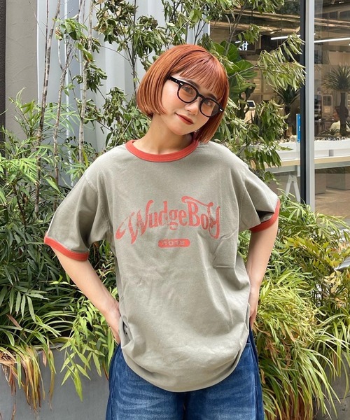 WudgeBoy(ワッジボーイ)の「WudgeBoy Lingr-Tee(Tシャツ/カットソー・レディース・カーキ/チャコールグレー/杢グレー/アイボリー・MEDIUM/LARGE)」の4枚目の写真
