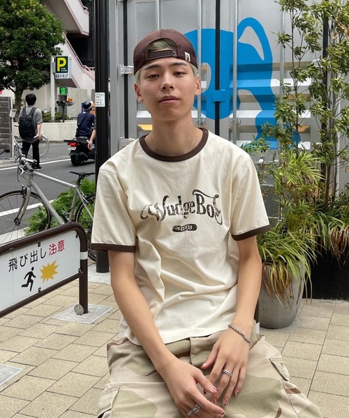 WudgeBoy(ワッジボーイ)の「WudgeBoy Lingr-Tee(Tシャツ/カットソー・レディース・カーキ/チャコールグレー/杢グレー/アイボリー・MEDIUM/LARGE)」の2枚目の写真