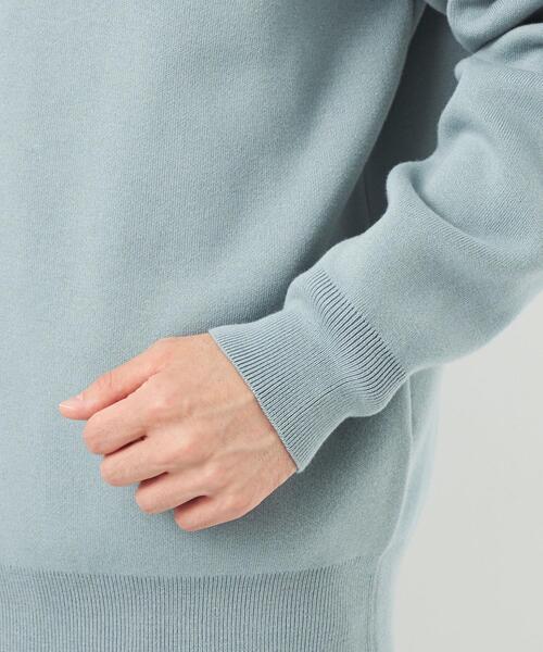 green label relaxing（グリーンレーベルリラクシング）の「クリアコットン スウェットライク クルーネック ニット（ニット/セーター・メンズ・ライトブルー/ピンク/ライトグレー/ブラック・M/L/S/XL）」の16枚目の写真
