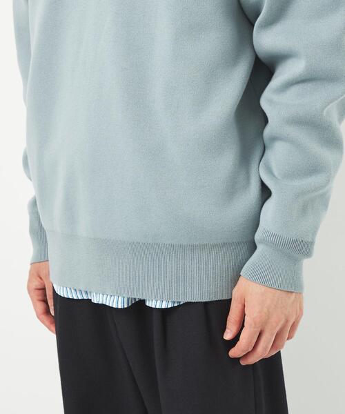 green label relaxing（グリーンレーベルリラクシング）の「クリアコットン スウェットライク クルーネック ニット（ニット/セーター・メンズ・ライトブルー/ピンク/ライトグレー/ブラック・M/L/S/XL）」の20枚目の写真