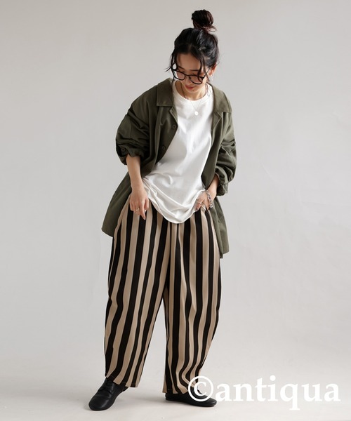 美品♡ナゴンスタンス サーカスパンツ サルエルパンツ ストライプパンツ 36 サーカスパンツ バレルレッグ パンツ レディース ロング 送料