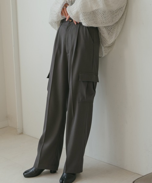 Bab（バブ）の「センタープレスカーゴスラックス（スラックス・レディース・ピンク/アイボリー/チャコールグレー・M/L/S）」の3枚目の写真