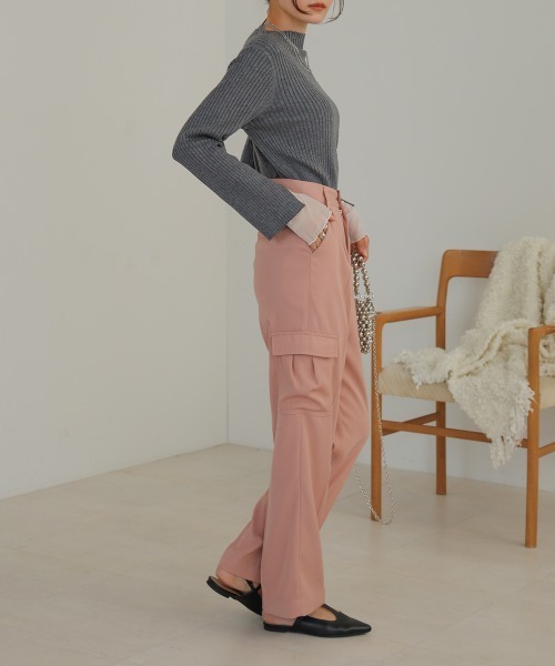 Bab（バブ）の「センタープレスカーゴスラックス（スラックス・レディース・ピンク/アイボリー/チャコールグレー・M/L/S）」の19枚目の写真