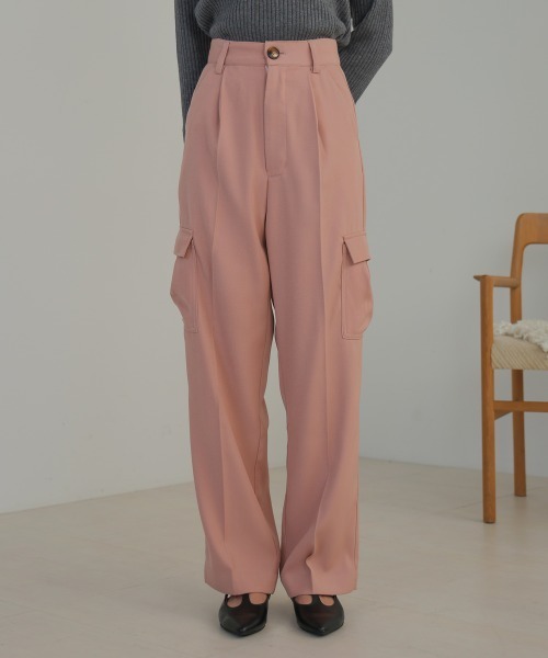 Bab（バブ）の「センタープレスカーゴスラックス（スラックス・レディース・ピンク/アイボリー/チャコールグレー・M/L/S）」の21枚目の写真