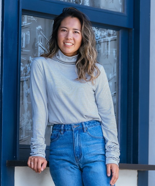 本日限定値下げ！【極美品】THE ROW リブハイネック セール】RIKKA FEMME/リッカファム ロンT/長袖Tシャツ ハイネック 薄手