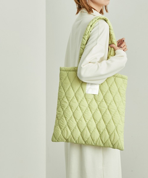 ROPE' PICNIC（ロペピクニック）の「A4対応/キルティングトートバック（トートバッグ・レディース・ライトグリーン/ラベンダー/キナリ/ブラック・FREE）」の4枚目の写真