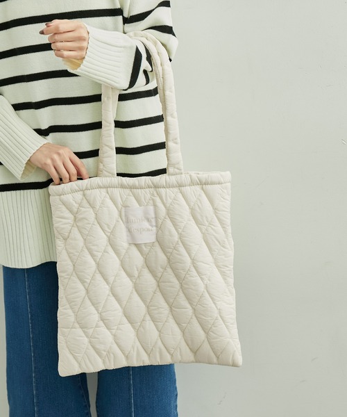 ROPE' PICNIC（ロペピクニック）の「A4対応/キルティングトートバック（トートバッグ・レディース・ライトグリーン/ラベンダー/キナリ/ブラック・FREE）」の2枚目の写真