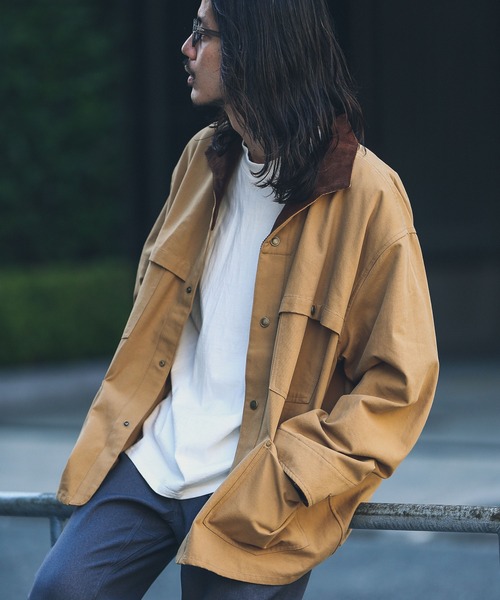 ARMY TWILL（アーミーツイル）の「『別注』ARMY TWILL×Sonny Label　Duck Logger Jacket（カバーオール・メンズ・インディゴブルー/カーキ/マスタード・MEDIUM/LARGE）」の16枚目の写真