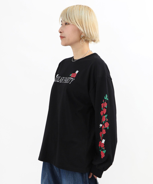 ScoLar Parity（スカラーパリティ）の「333019：タロットのカップで入浴中 パリティのクマ ロングスリーブTシャツ（Tシャツ/カットソー・レディース・オフホワイト/マスタード/ブラック・M）」の13枚目の写真