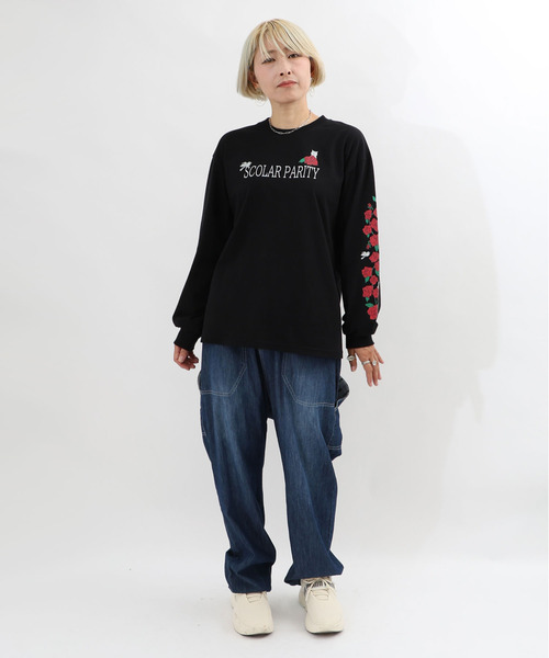 ScoLar Parity（スカラーパリティ）の「333019：タロットのカップで入浴中 パリティのクマ ロングスリーブTシャツ（Tシャツ/カットソー・レディース・オフホワイト/マスタード/ブラック・M）」の15枚目の写真