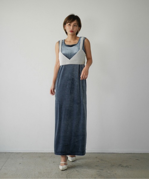 My shawty(マイシャウティー)の「velvet relax dress(ドレス・レディース・ブロンズ/ブラック/ブルー・FREE)」の18枚目の写真